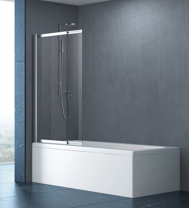 Шторка на ванну Cezares Slider VF-11-90/150-C-Cr стекло прозрачное SLIDER-VF-11-90/150-C-Cr - 1