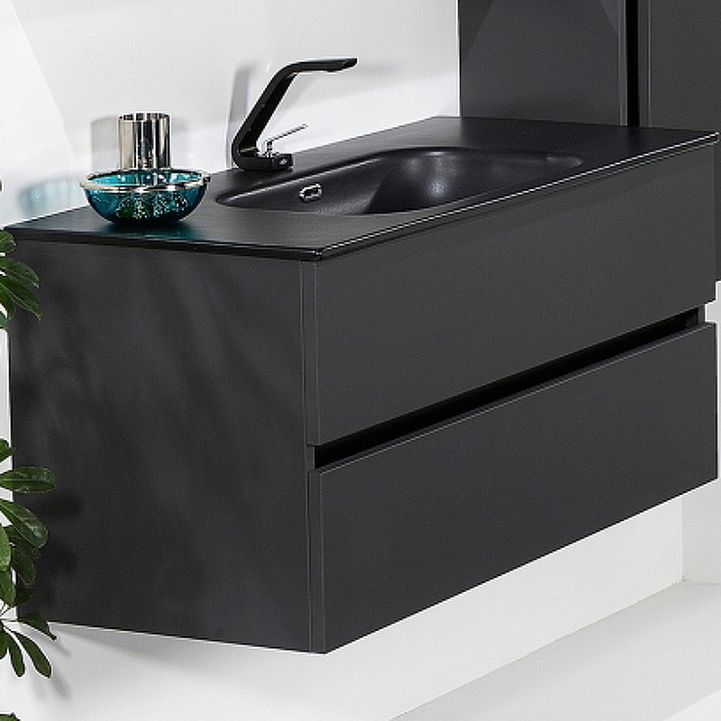 Тумба под раковину Armadi Art Vallessi 80 черный матовый 837-080-A mat - 0