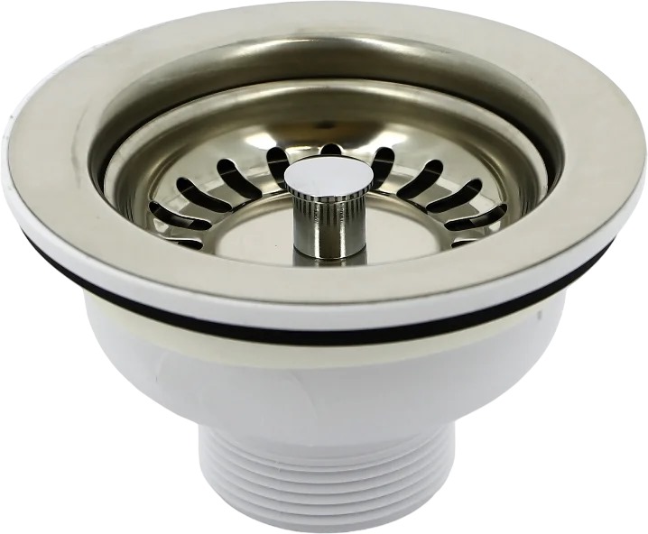 Выпуск для раковины McAlpine без перелива, хром, с пробкой-решеткой MRSKW7 - 0