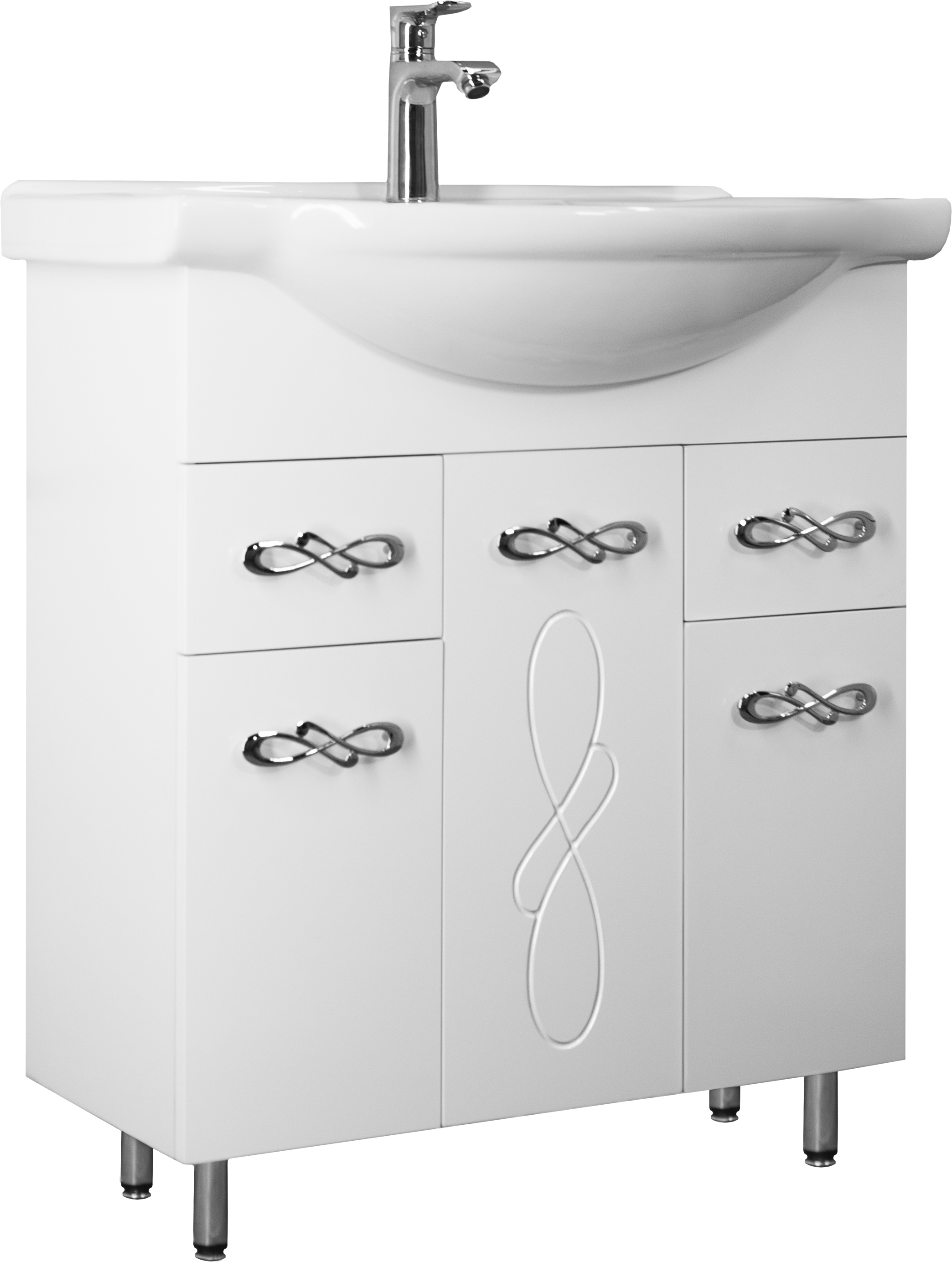 Тумба для комплекта Style Line Венеция 75 белая ЛС-00002282 - 0