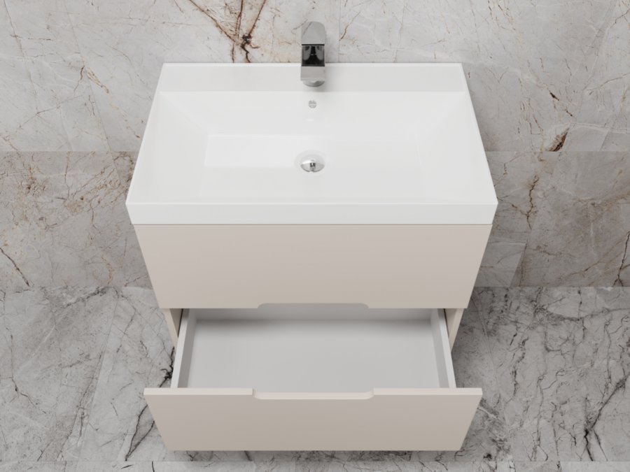 Тумба под раковину Style Line Матис 70 подвесная бежевый ЛС-00002309 - 4