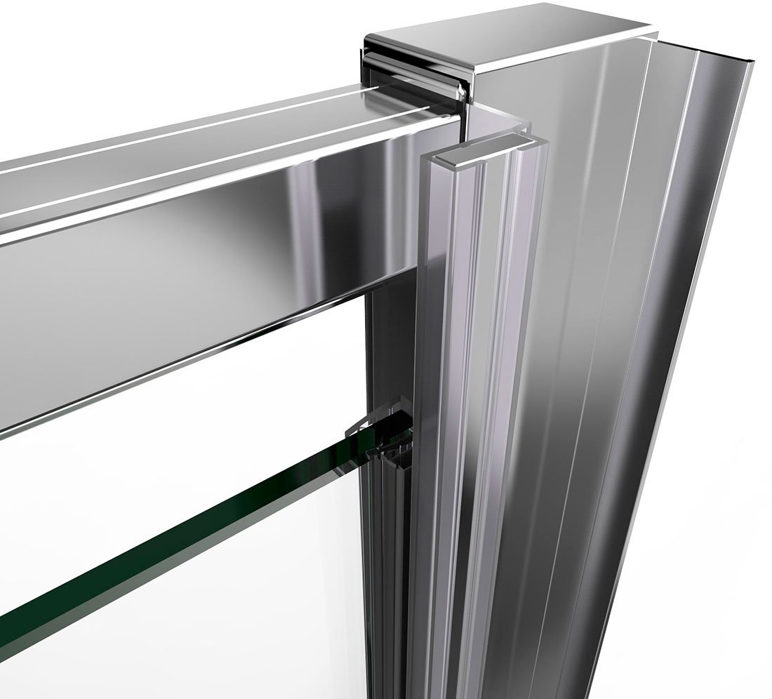 Душевая дверь в нишу Vincea Intra VDP-1I7080CL 70/80 см, стекло прозрачное, хром - 2