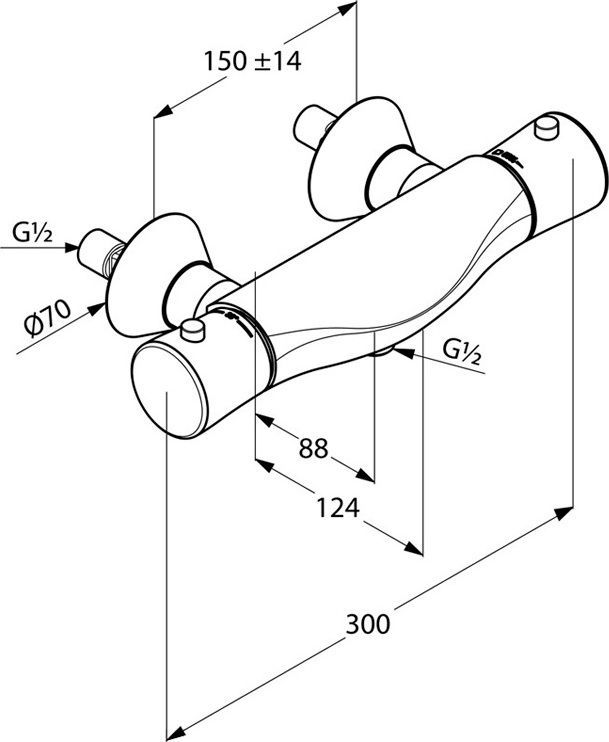 Смеситель для душа Kludi Ambienta хром  534000538 - 5