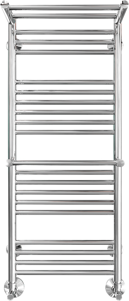 Полотенцесушитель водяной Terminus Аврора П20 400*1010 c полкой, с полотенцедержателем 4660059582153 - 0