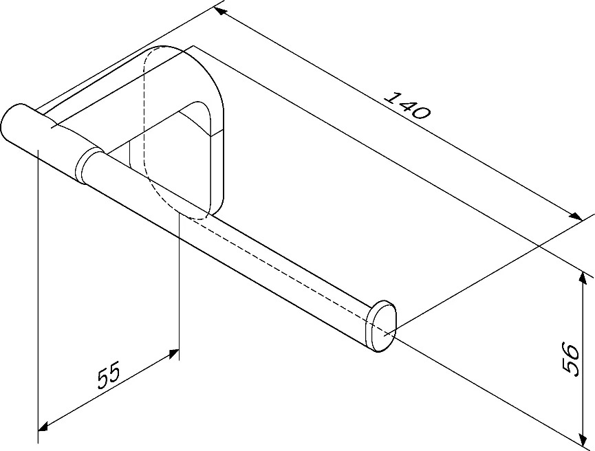 Держатель туалетной бумаги AM.PM X-Joy открытый, черный A8434122 - 3