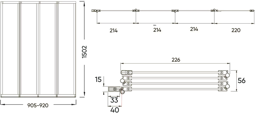 Шторка на ванну Veconi Palau PL-74BL 90 см, профиль черный PL74BL-90-01-19C4 - 2