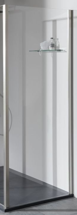 Боковая стенка Allen Brau Priority 100х200 стекло прозрачное профиль серебро матовый  3.31047.BA - 0