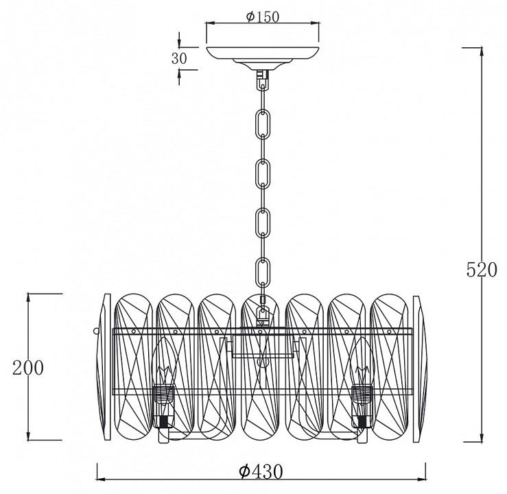 Подвесной светильник Escada Arabana 2114/6S Gold - 4