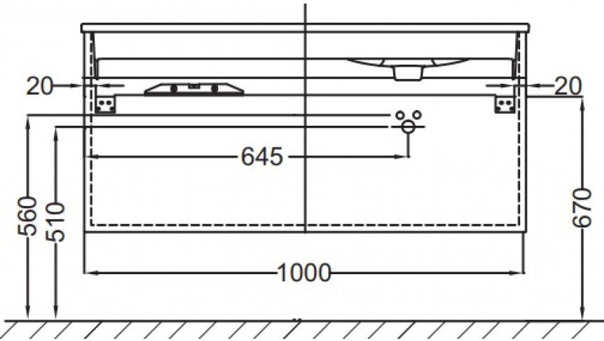 Тумба под раковину Jacob Delafon Vox  EB2025-RA-E10 - 2