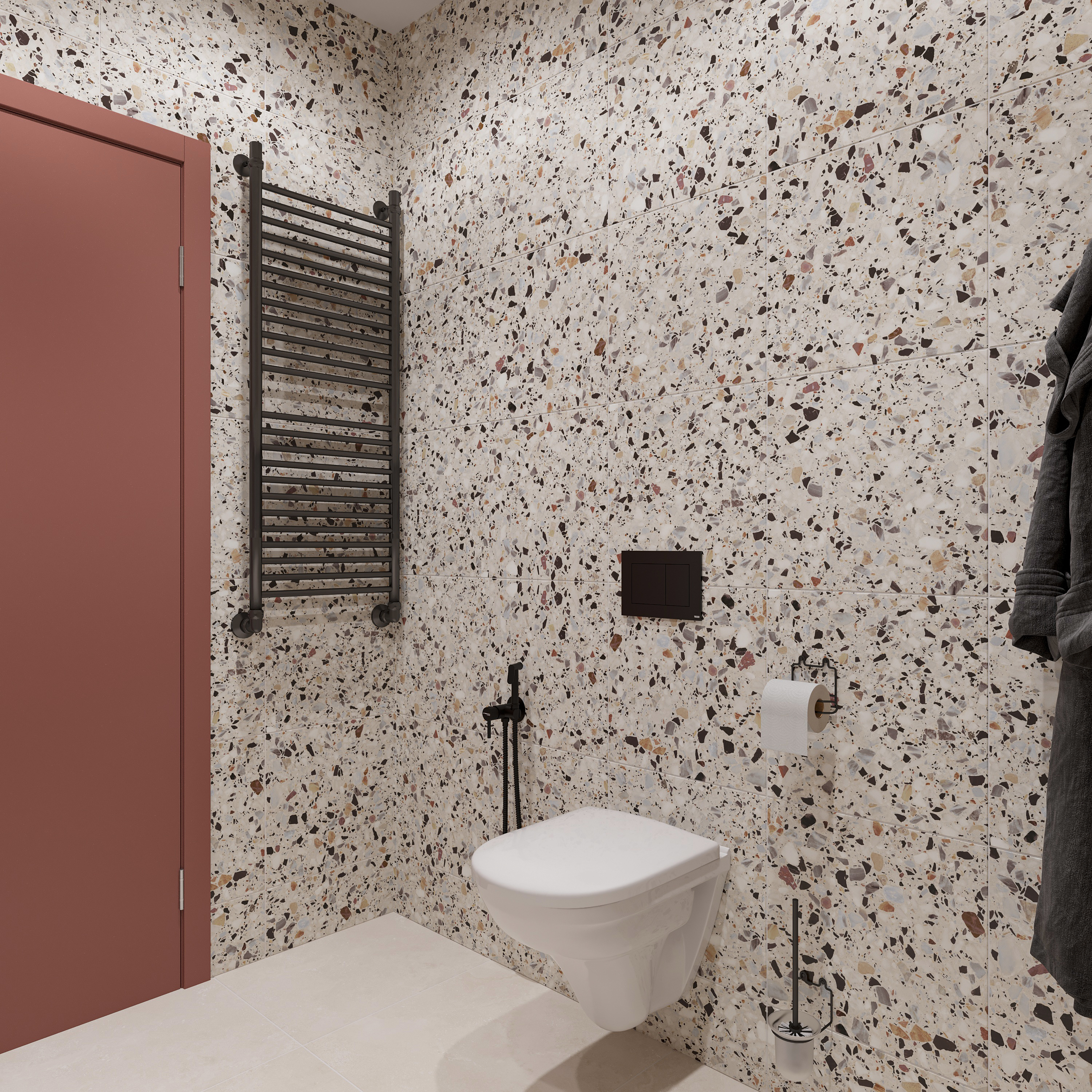 Держатель туалетной бумаги DIWO Смоленск П14788 черный муар - 5