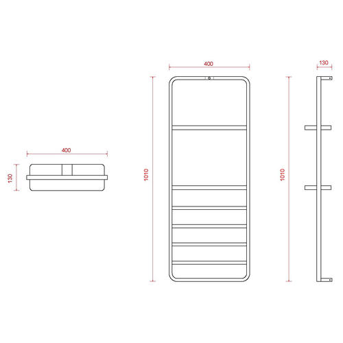 Полотенцесушитель электрический Black&White Moon 101х40 белый матовый 337WN - 4