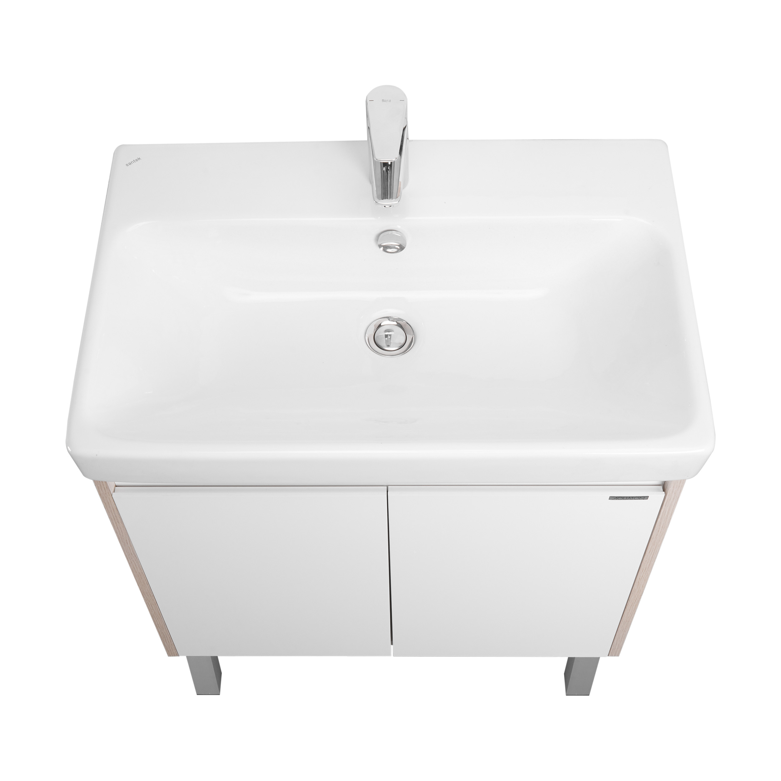Тумба под раковину Aquaton Сканди Doors 70 белый - светлое дерево 1A278901SDB20 - 3