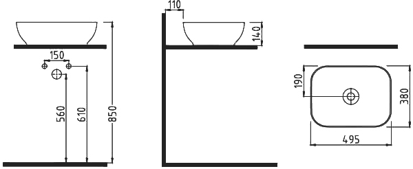 Рукомойник Bien Motto белый MTLG05003FD0W5000 - 1