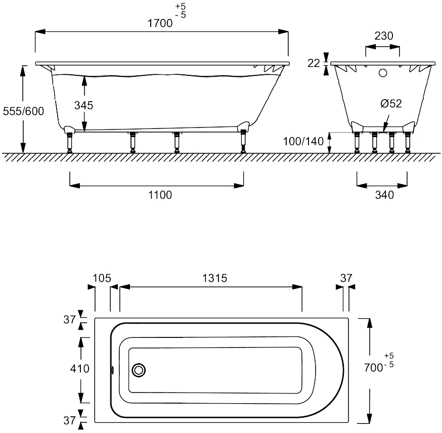 Ванна из искусственного камня Jacob Delafon Odeon Rive Gauche E6D151-00 - 2