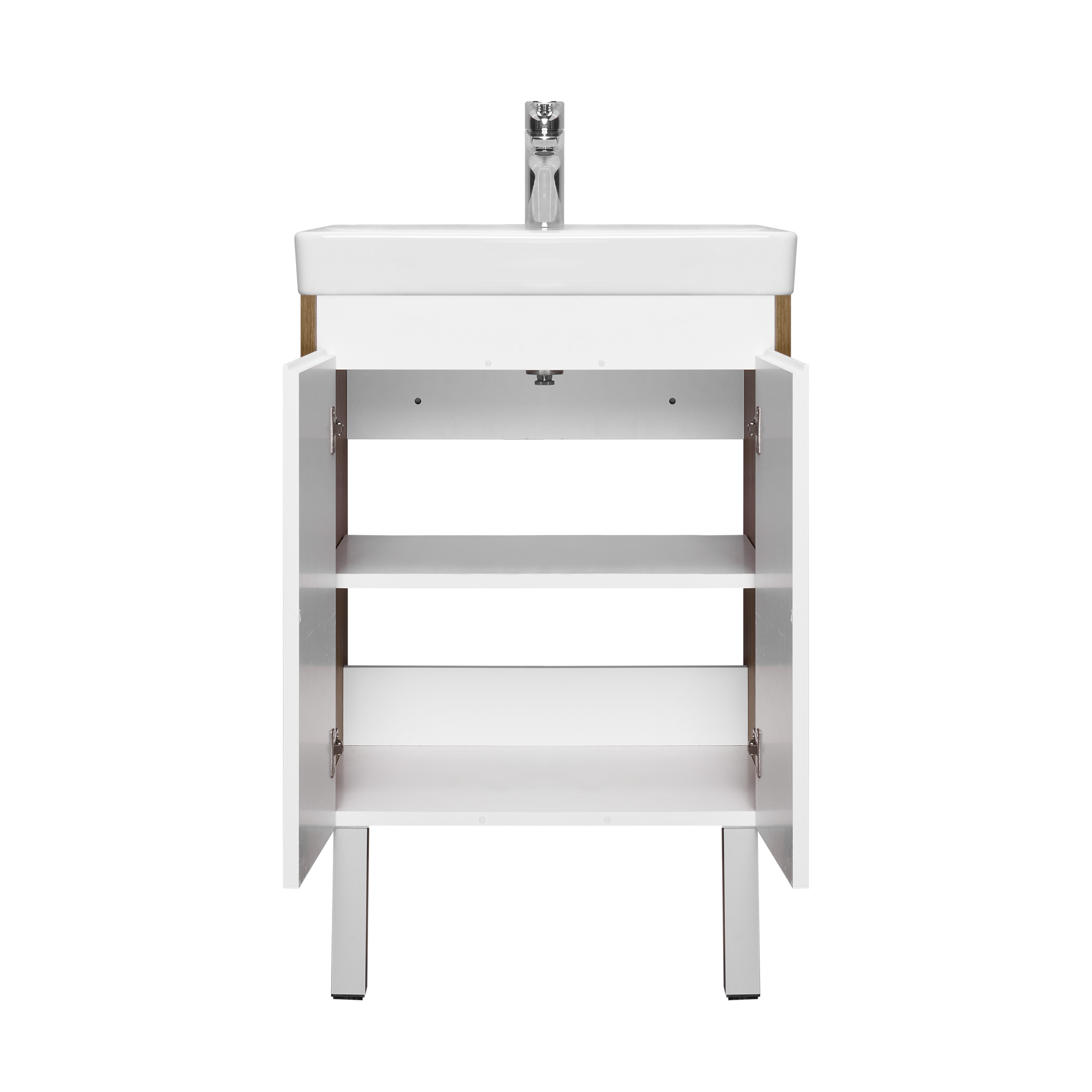 Тумба под раковину Aquaton Сканди Doors 55 Белый глянец Дуб рустикальный 1A278801SDZ90 - 4