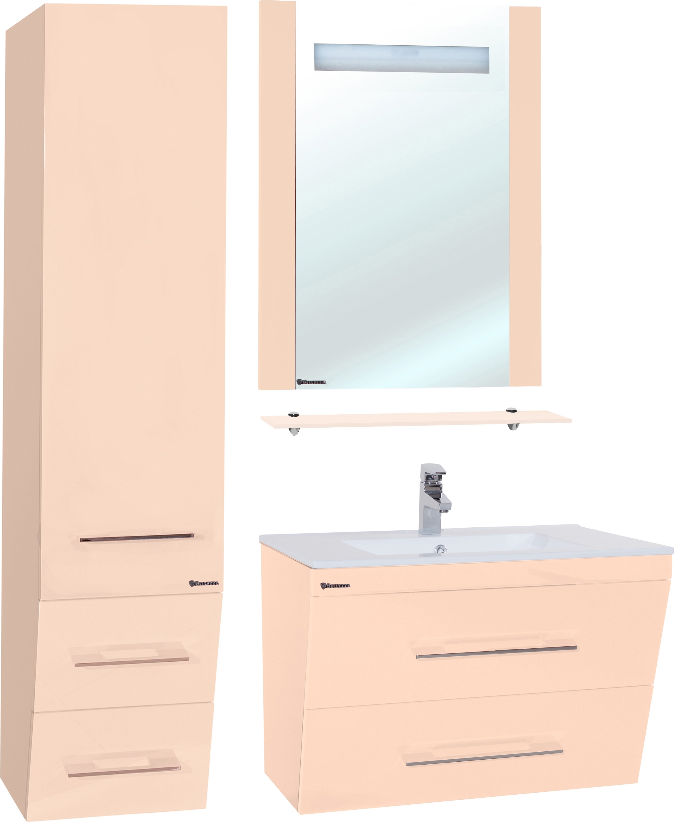 Шкаф-пенал Bellezza Берта подвесная 40 L бежевый 4620705182076 - 1