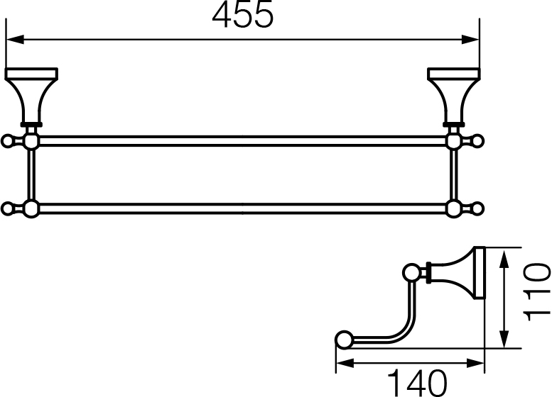 Полотенцедержатель Veragio Gialetta VR.GIL-6422.DO золото - 1