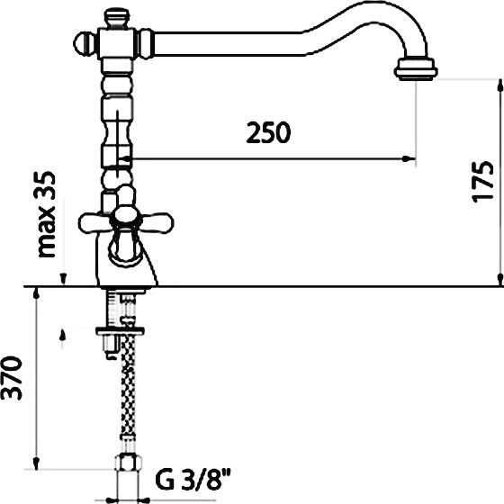 Смеситель Webert Armony AM780102 хром для кухонной мойки AM780102015 - 1