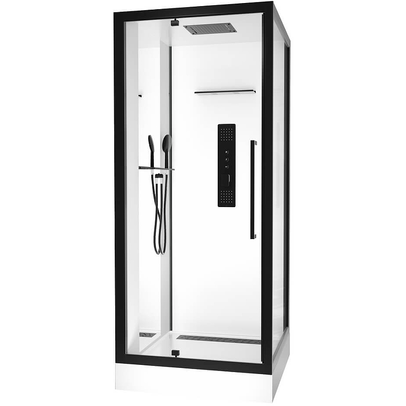 Душевая кабина Black&White Galaxy 90х90 черная с гидромассажем 8022000 - 0