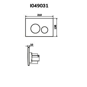 Кнопка смыва AM.PM Pro L I049031 матовый никель - 2