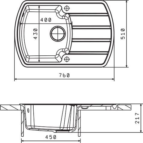 Мойка кухонная Florentina Нире 760 коричневый 20.195.B0760.105 - 1