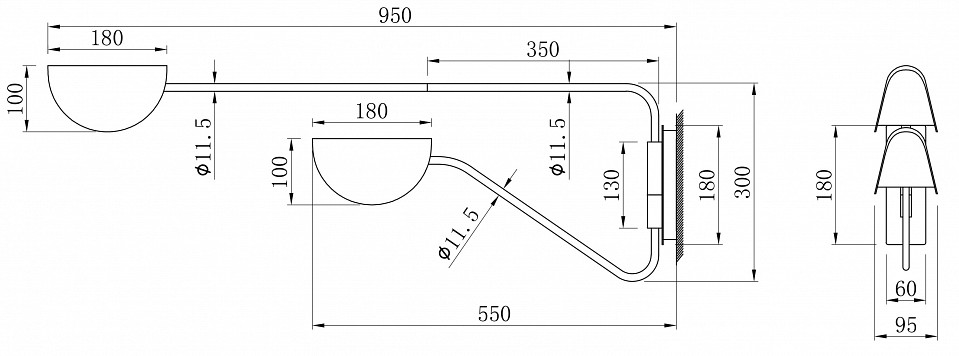 Бра Maytoni Mollis MOD126WL-02B - 1