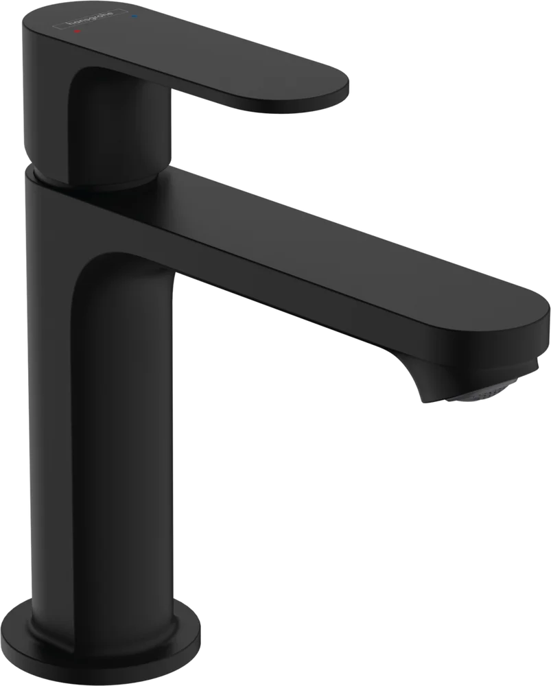 Смеситель для раковины Hansgrohe Rebris S с донным клапаном черный матовый 72519670 - 0