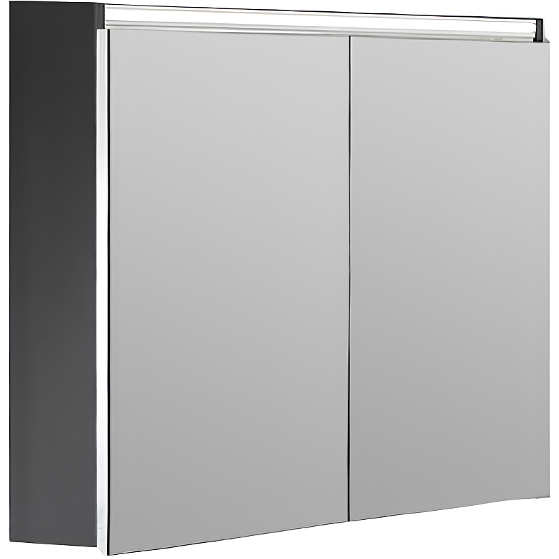 Зеркало-шкаф Vallessi 80 черный матовый с подсветкой 547-A matt - 0