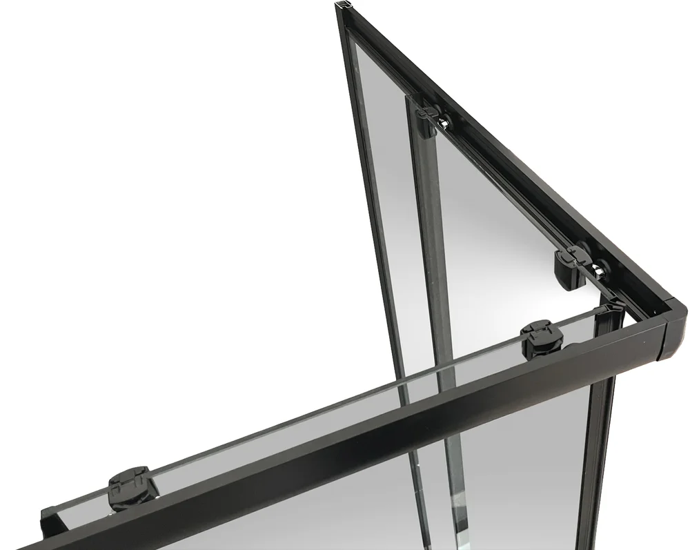 Душевой уголок Royal Bath HP 120x80 L с поддоном профиль черный стекло прозрачное RB8120HP-T-BL-L - 3