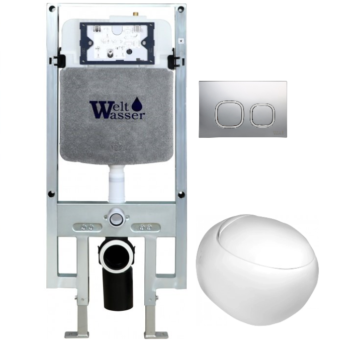 Комплект Weltwasser AMBERG 497 ST + JECKENBACH 004 GL-WT + AMBERG RD-CR  10000006712 - 0