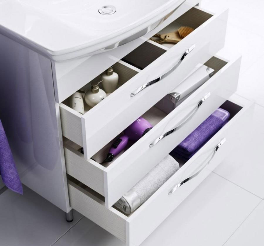 Тумба с раковиной Aqwella Allegro 65 с 3 ящиками - 2