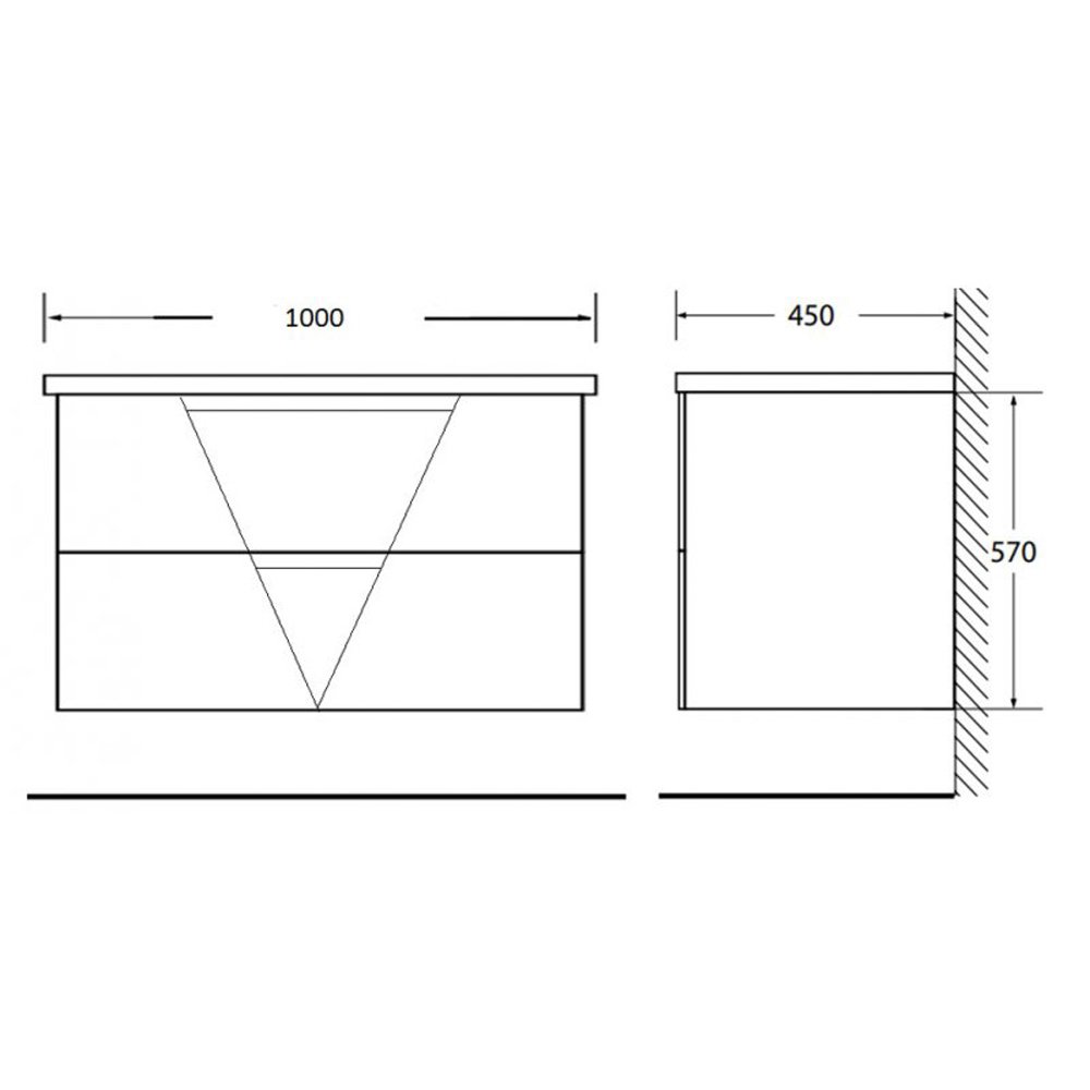 Тумба под раковину BelBagno Vittoria 100 белый матовый VITTORIA-1000-2C-SO-BO-P - 11
