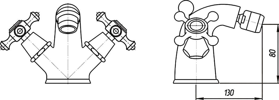 Смеситель для биде Migliore Prestige хром  27255 - 1