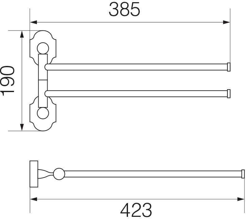 Полотенцедержатель Veragio Stanford VR.STD-7724.CR хром - 1