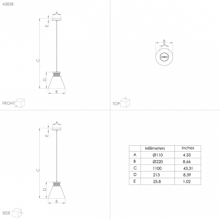 Подвесной светильник Eglo ПРОМО Twicken 43838 - 2