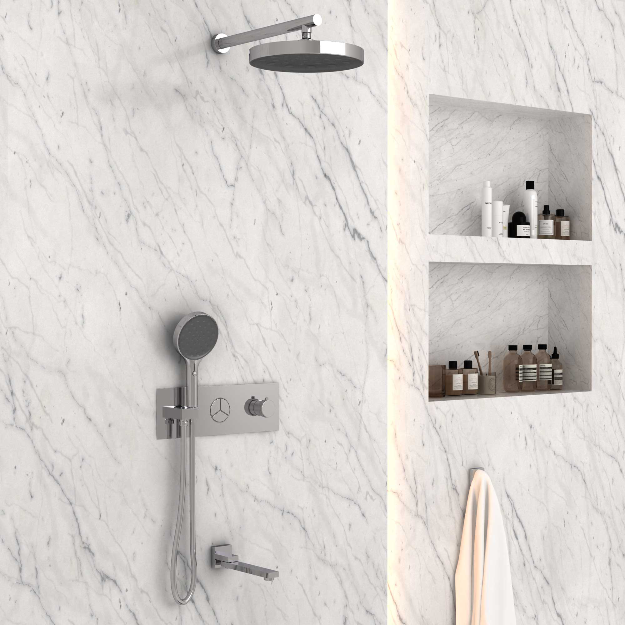 Душевой комплект Vincea Inspire с термостатом хром VSFW-432TI2CH - 2