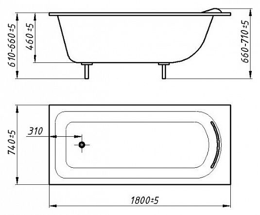 Ванна из искусственного камня Фэма Алассио 180 АЛАССИО-180 - 12