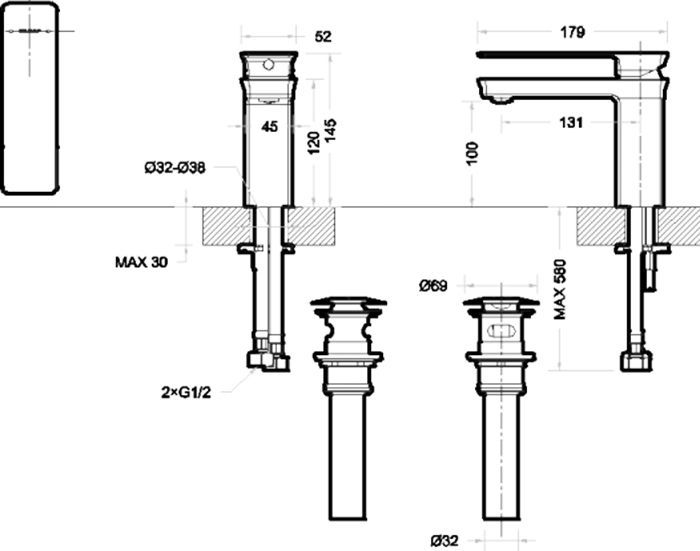 Смеситель Bravat Phillis F156101C-ENG для раковины - 3