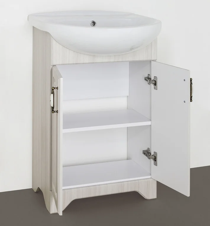 Тумба Олеандр-2 55 под умывальник Антик 55, Люкс рельеф пастель /0 ЛС-00000198 - 2