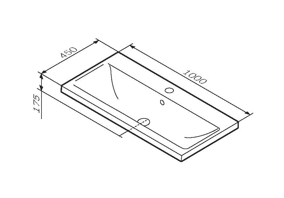 Мебельная раковина AM.PM X-Joy 100 белая глянцевая M85AWCC1002WG - 3