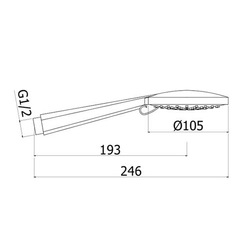 Душевая лейка Cezares Articoli vari хром  CZR-P-D4F-01 - 1