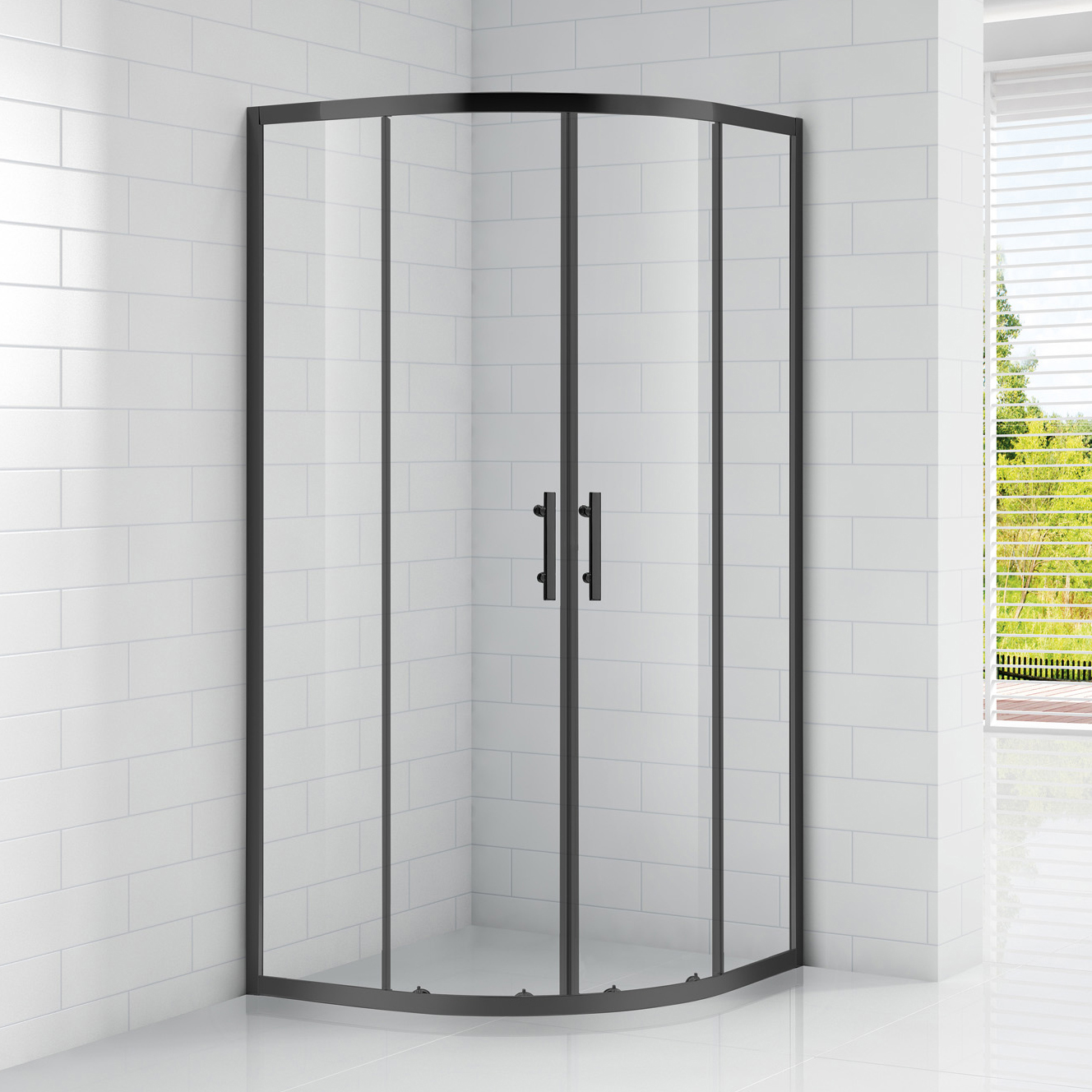 Душевой уголок Cezares Eco O R 2 90 C NERO ECO-O-R-2-90-C-NERO - 0