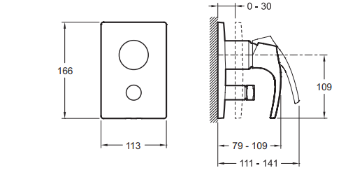 Смеситель Jacob Delafon Symbol E98724-CP для ванны с душем - 1
