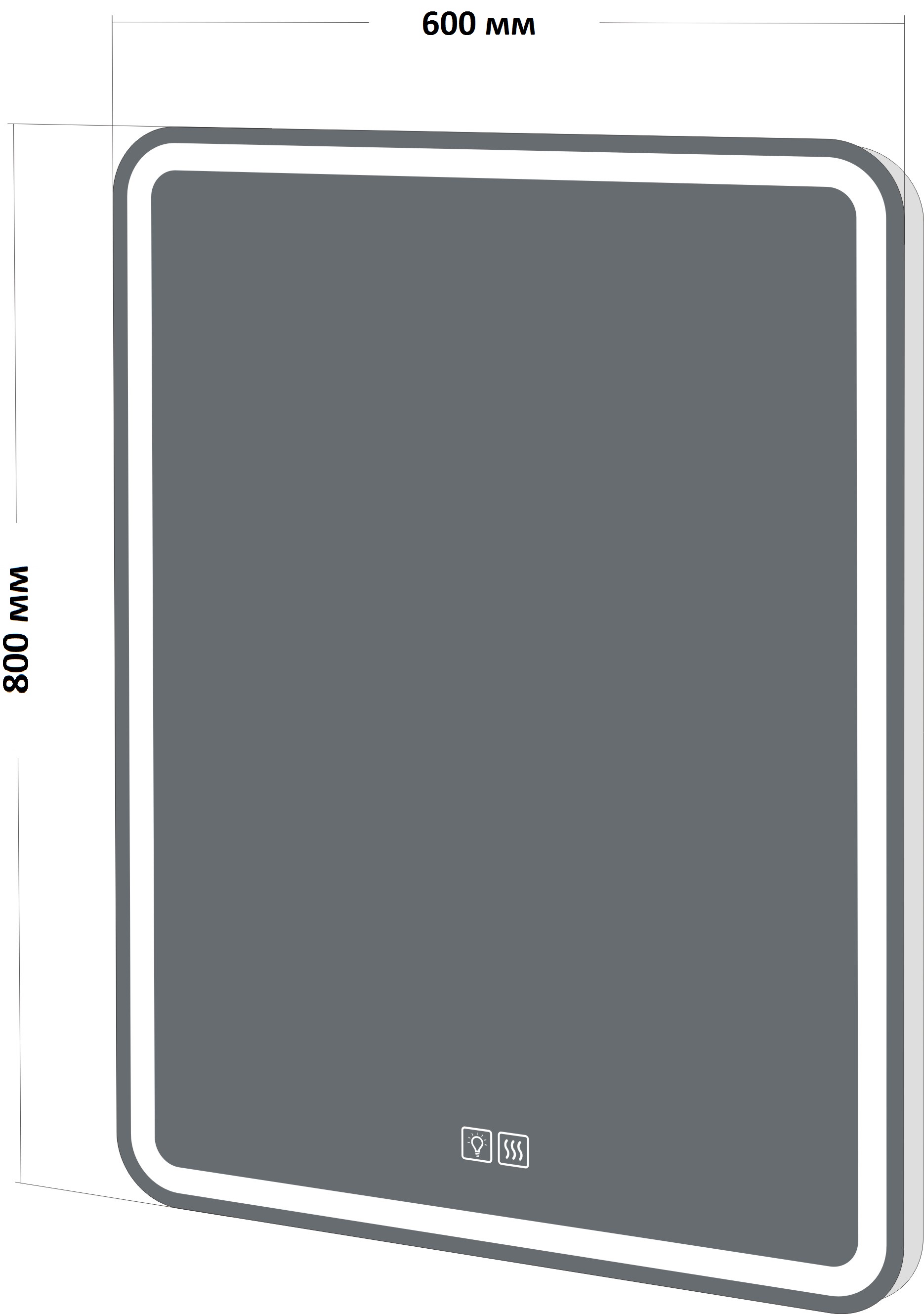 Зеркало BelBagno 60х80 с подогревом  SPC-MAR-600-800-LED-TCH-WARM - 5