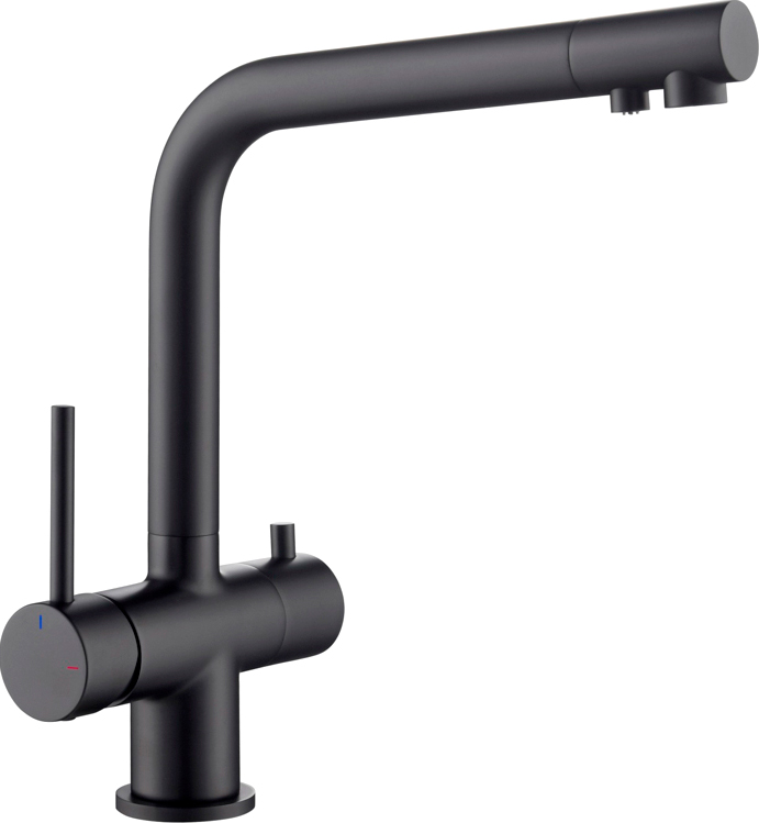 Смеситель Timo Saona для кухонной мойки, черный 2396/03F - 0