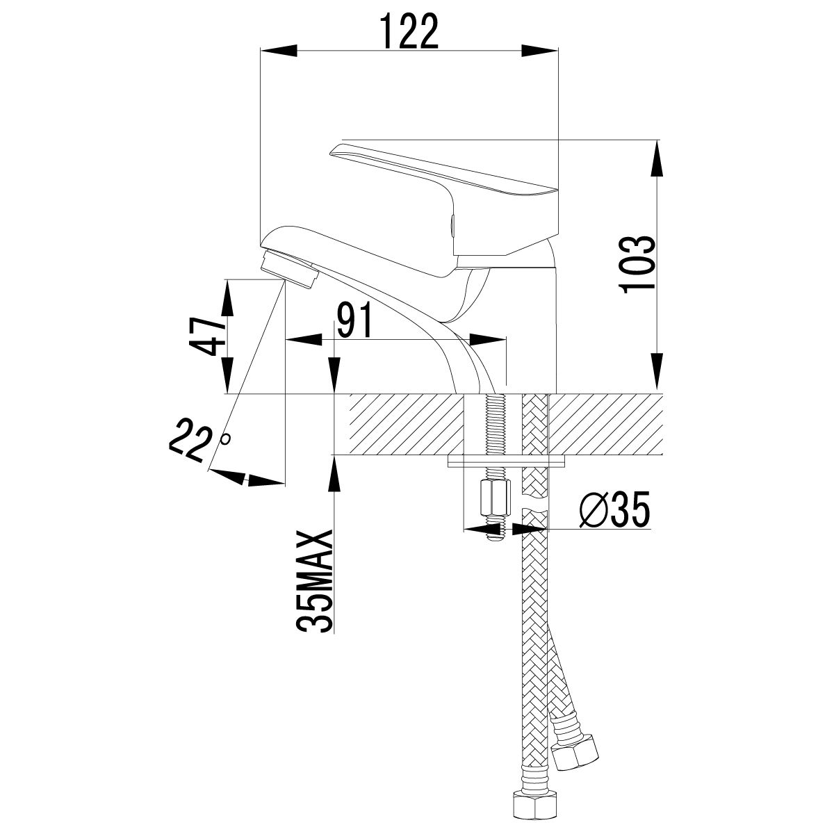 Смеситель для раковины Lemark Partner хром  LM6556C - 1