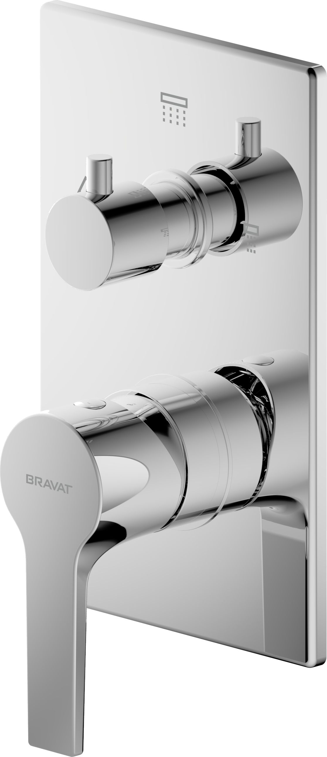 Смеситель Bravat Prolate P69218CP-3-ENG для ванны с душем - 0