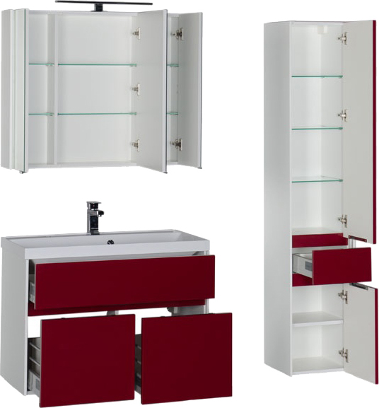 Зеркало-шкаф Aquanet Латина 90 белый 179605 - 4