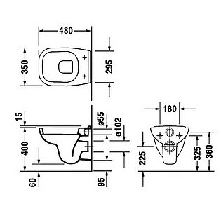 Чаша для унитаза подвесного Duravit D-Code 22110900002 - 2