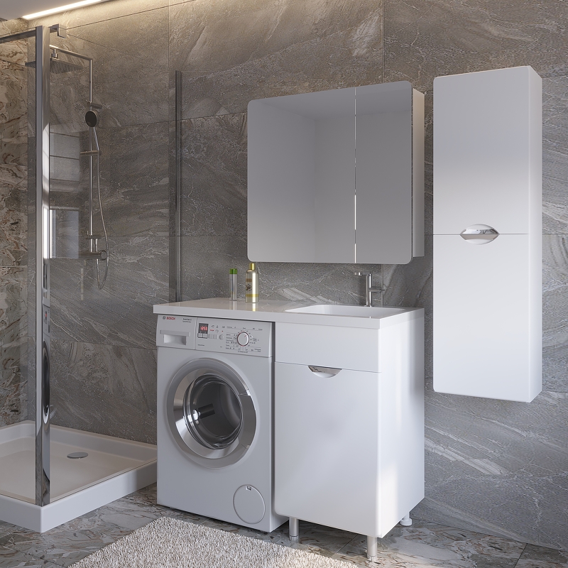 Зеркало-шкаф Stella Polar Адель 80 белый SP-00001101 - 1